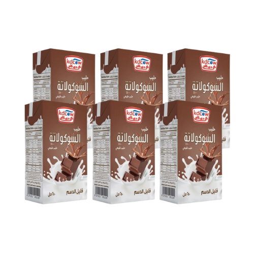 كي دي كاو حليب شوكولاته قليل الدسم 6*250مل